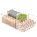 3-Compartment Clear Bin Organizer - Clear